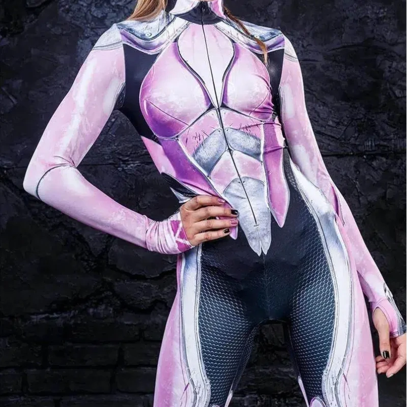 

Women Halloween Cyber ​​Bodysuits Robot Punk Tech Age Costume Fancy Role Play Carnival Party Sexy Jumpsuits Cosplay