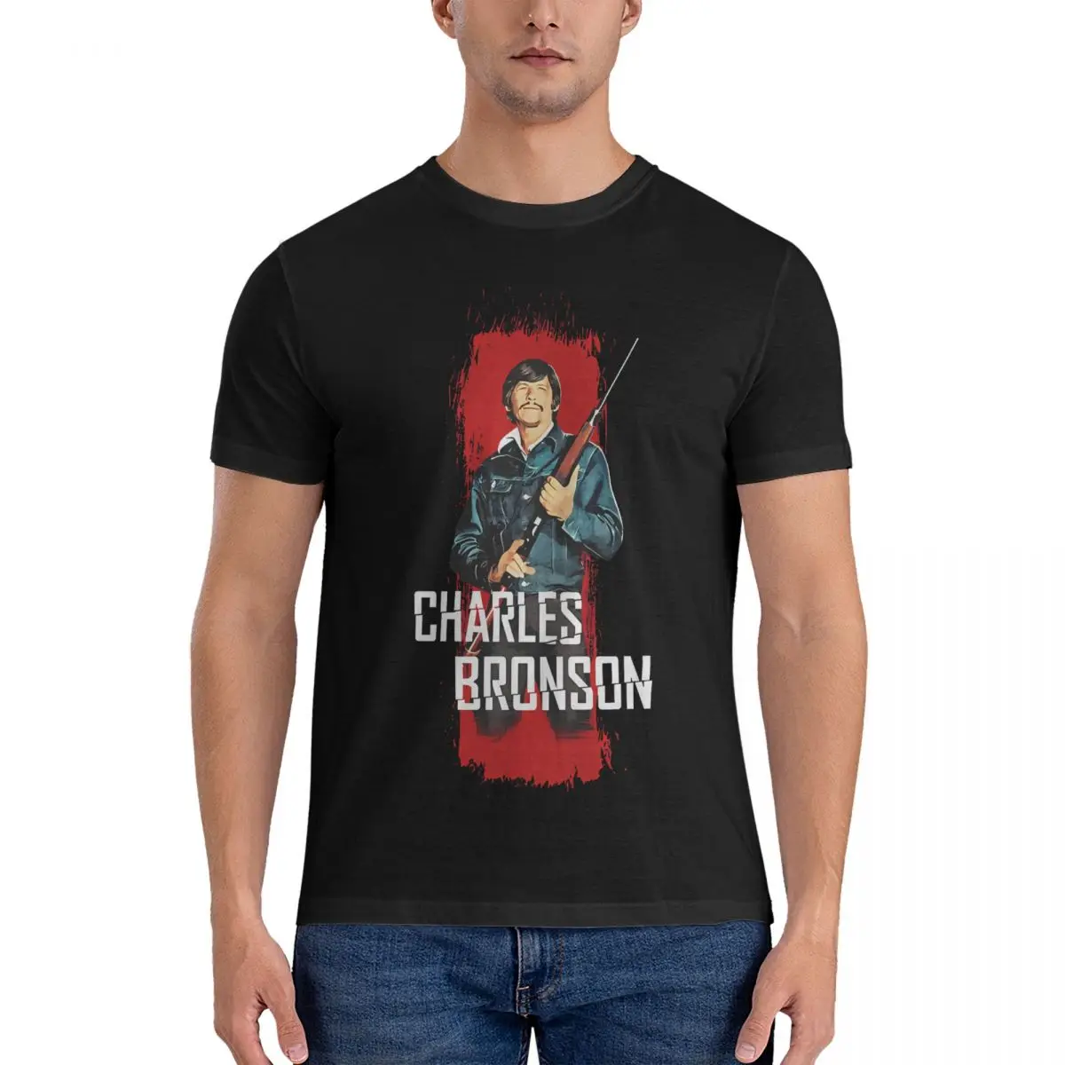 Vintage Day For Charles Mr. Majestyk T-Shirts for Men Crewneck Cotton T Shirt Bronson Short Sleeve Tees Gift Idea Tops