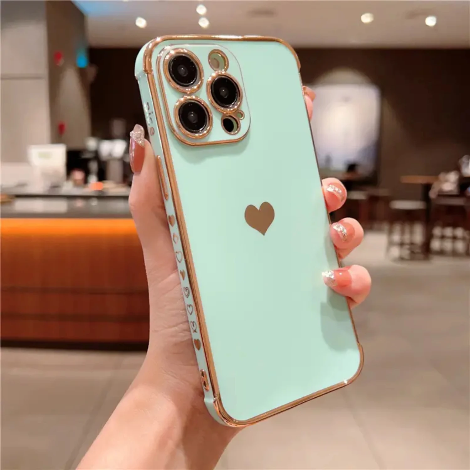 Durable Shockproof 6D Plating Silicone Phone Case for iPhone 14/14Plus/14Pro/14ProMax, iPhone 13/13Mini/13Pro/13ProMax, iPhone 1