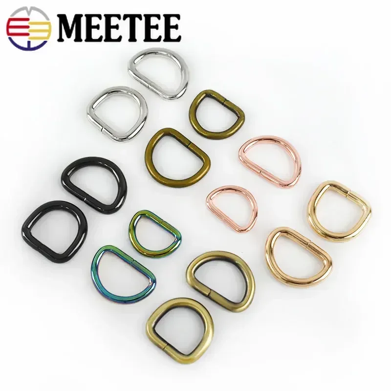 10/20Pcs 20/25/32/38mm D Ring Metal Buckles Dog Collar Connect Rings Clasp Bag Strap Hook DIY Leather Craft Hardware Accessories