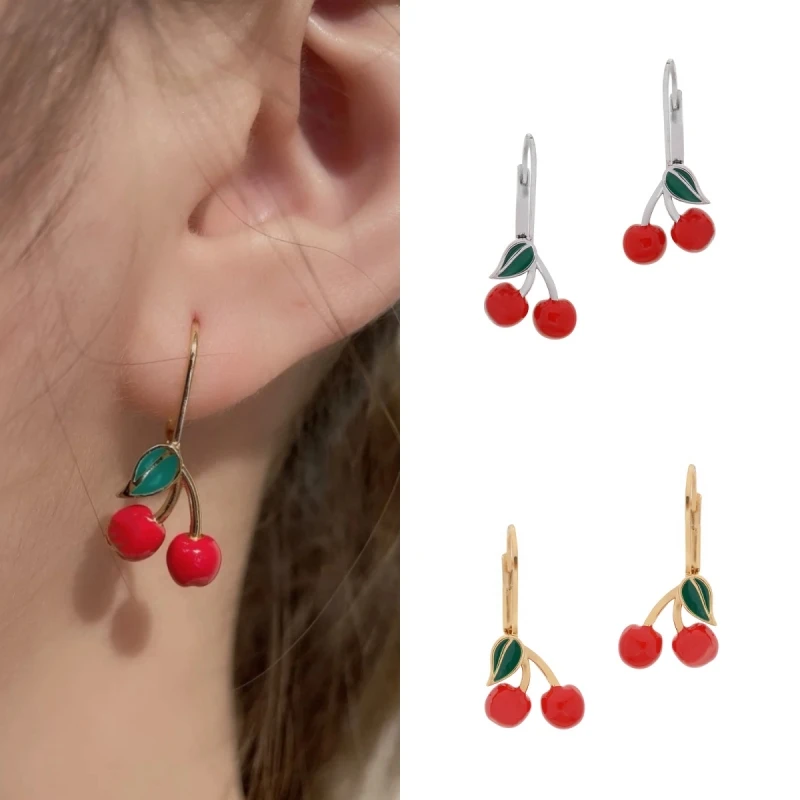

NANA Love Pure Silver Saturn Cherry Earrings for Women, Small, Exquisite, and Versatile with Vitality
