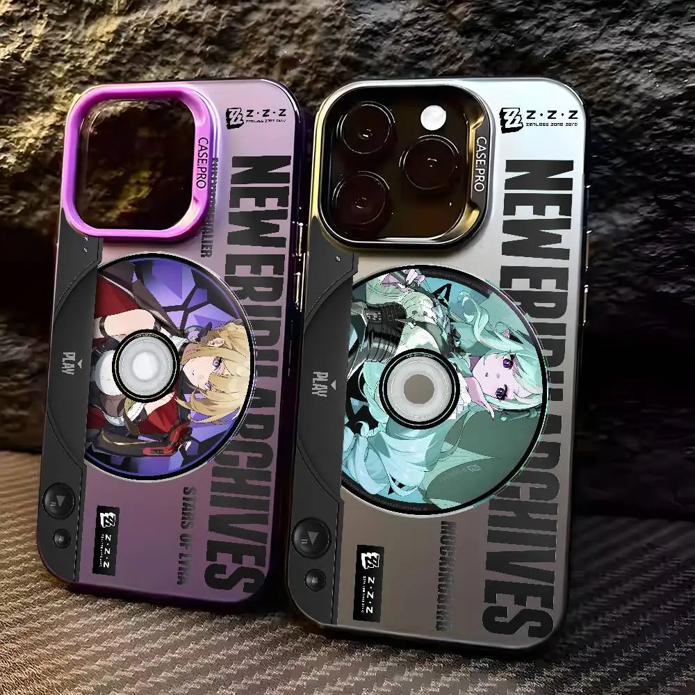 حافظة هاتف Zenless Zone Zero Zzz لهاتف آيفون 16 15 14 13 12 11 Plus Pro Max متعدد الألوان أورورا ليزر مقاوم للصدمات Funda