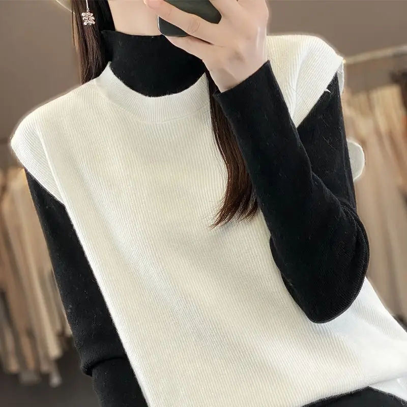 

2024 Women's Spring Autumn New O-neck Knit Waistcoat Female Solid Color Pullover Vest Ladies Loose Sweater Sleeveless Tops Y187