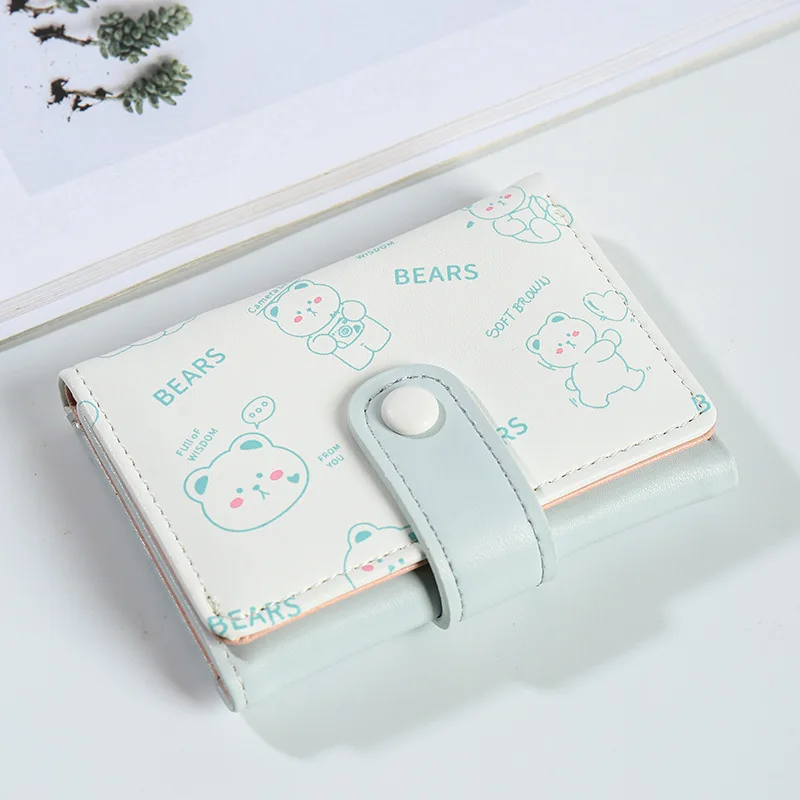 Винтажный 3-кратный мини-кошелек для монет с несколькими слотами, милый котенок, собака, держатель для кредитных карт, кошелек из искусственной кожи, сумка для денег