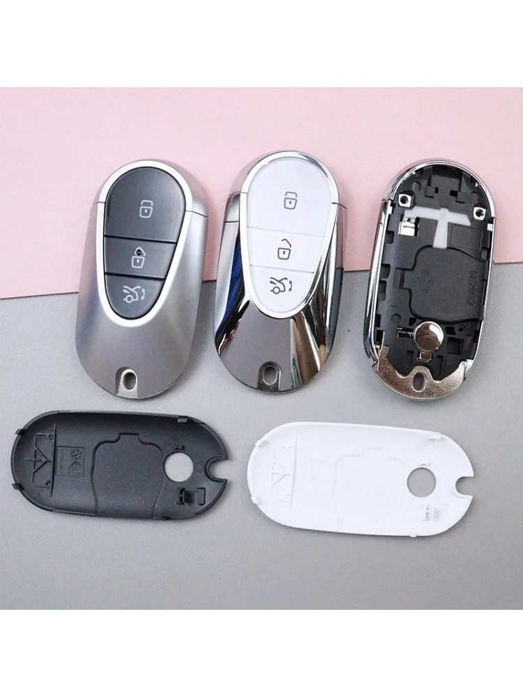 1:1 Autosleutelzakje Shell Case Behuizing voor Mercedes Benz C S Klasse W206 W223 S350 C260 C300 S400 S450 S500 2022 2023 2024 2025