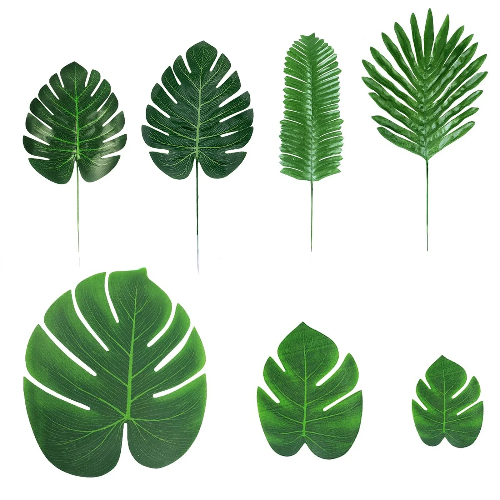 Tropical Palm Leaves Artificial Silk Decor for Summer Weddings