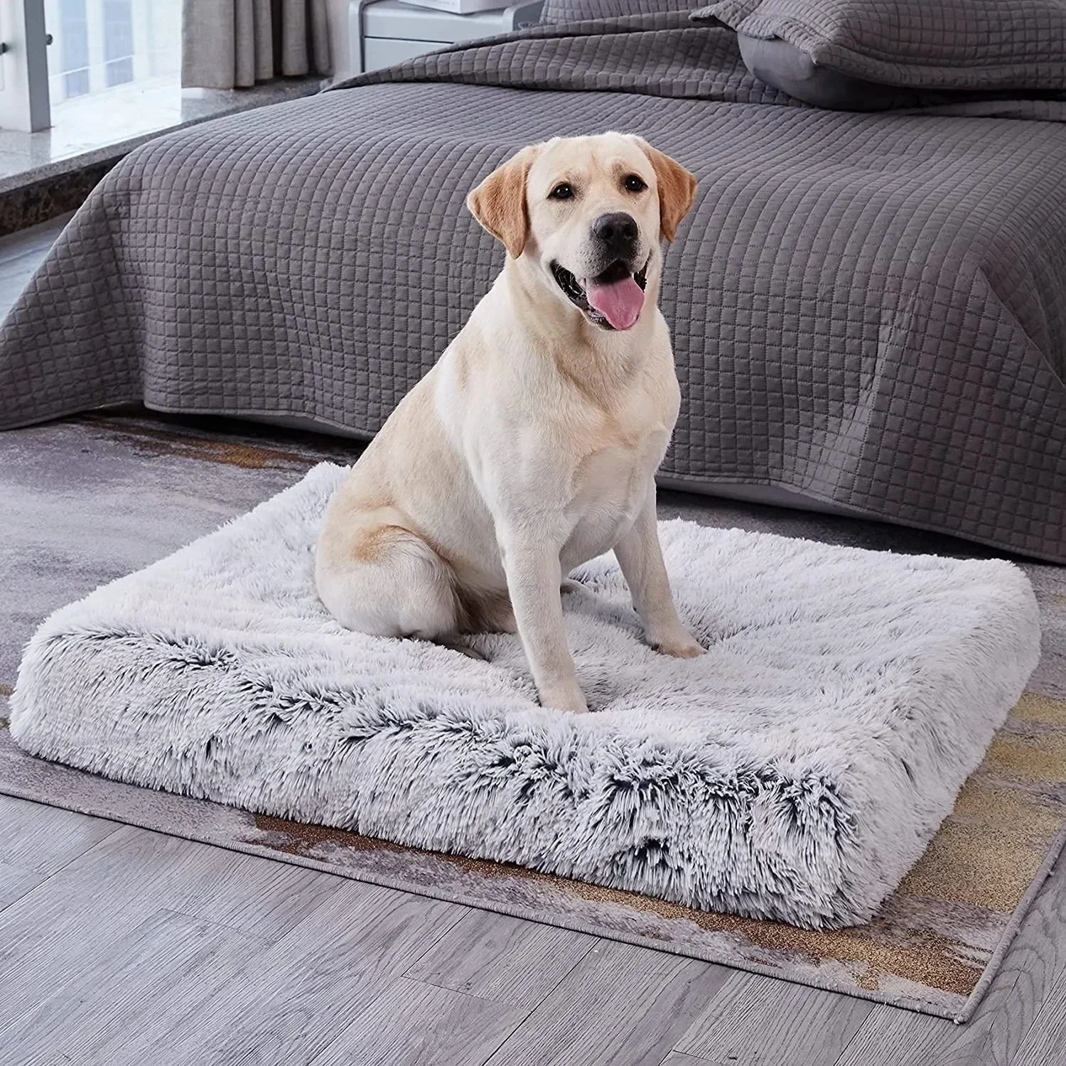 Long Plush Dog Bed Pet Blanket Soft Fleece Cat Cushion Puppy Chihuahua Sofa Mat Pad For Small Large Dogs Warm Beds Ladder Sofa