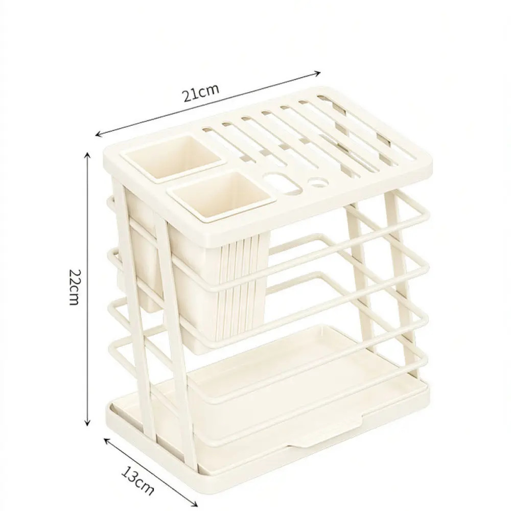 Z Style Carbon Steel Holder Kitchen Countertop Organizer Multifunctional Drainer Stand For Tableware