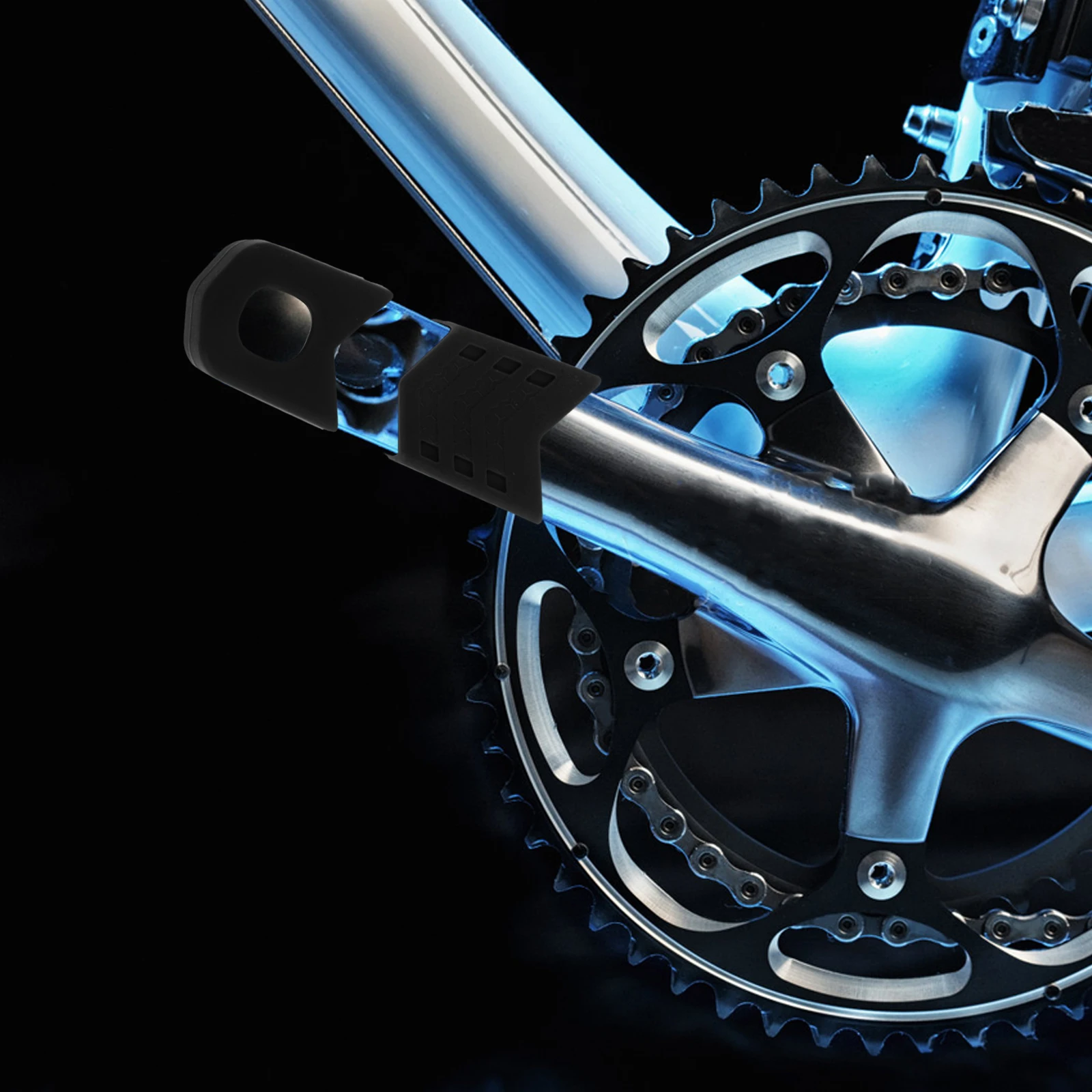 

4Pcs Silicone Bike Crank Covers Universal Fit for Mountain Road Bikes Scratch Defender Black Bike Cranksets Cover