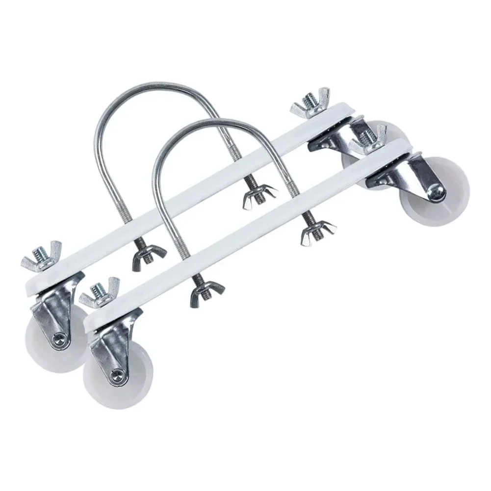 

For Office Use White Pulley Bracket Caster Wheels For Heater Fireplace Portable Stand Fits Various Heater Frames