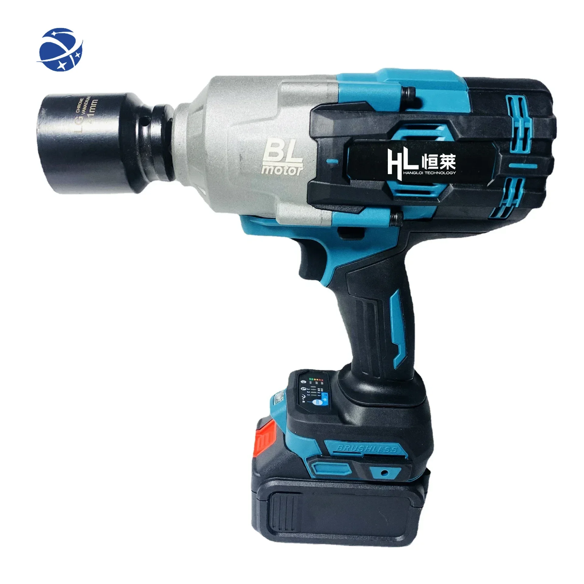 HengLai 2100NM 3/4 Rechargeable Industry Power Screw Drivers High Torque Brushless Battery Cordless Impact Wrench