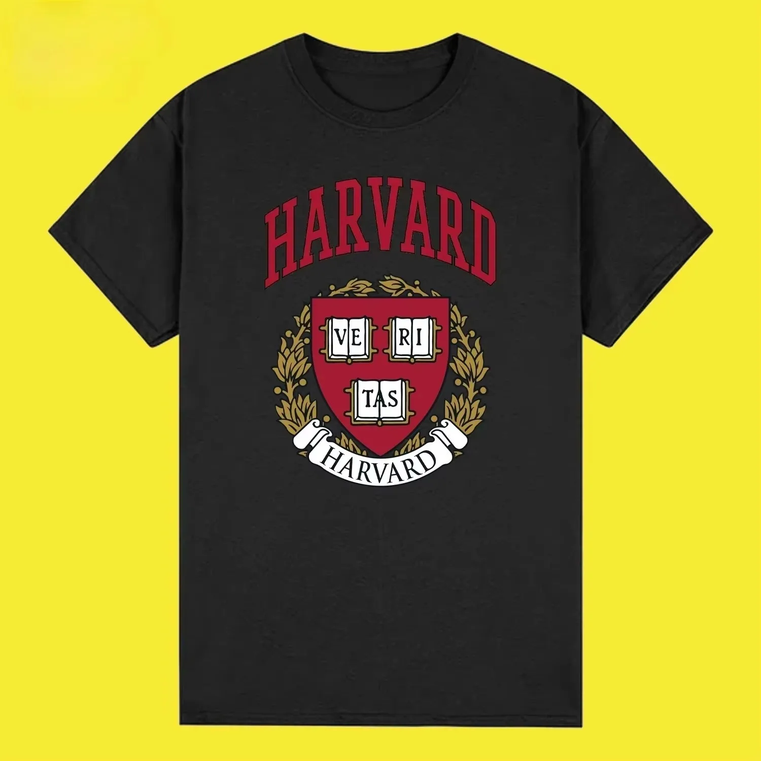 2026 new Vintage Academic Shield Graphic Men Tshirt College Style Light Gray Tee