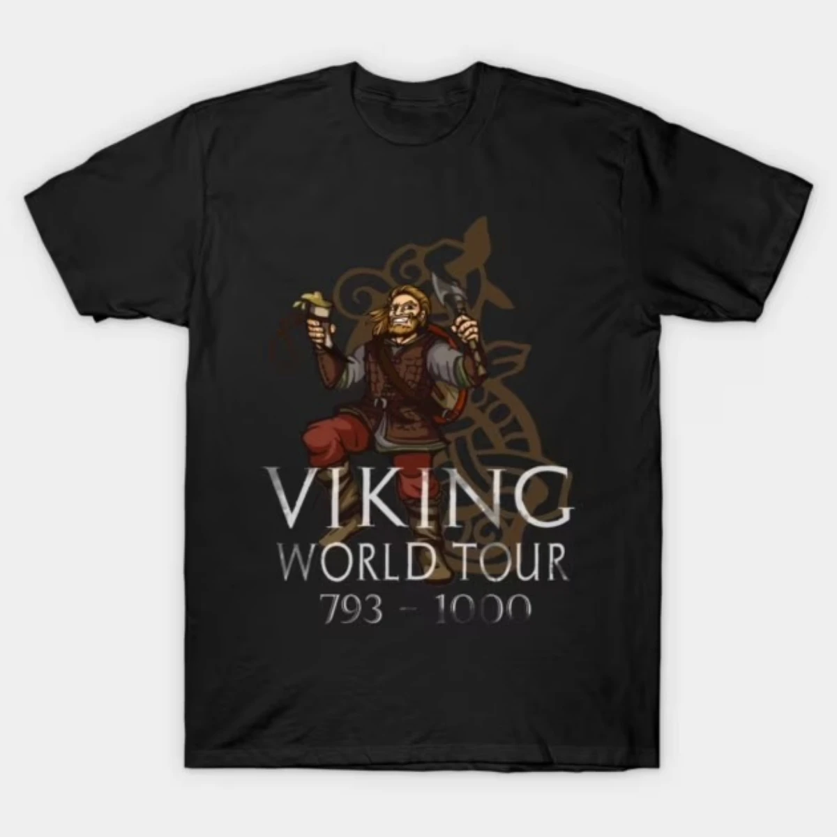 

Nordic Warrior World Tour T-Shirt 100% Cotton O-Neck Short Sleeve Summer Casual Mens T-shirt Streetwear