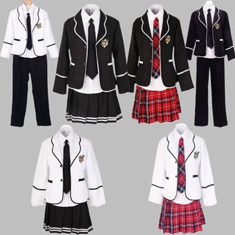 Conjunto de uniforme escolar para meninos e estudantes, manga comprida, colegial, estudantes, Japão e Coreia do Sul Uniforme JK