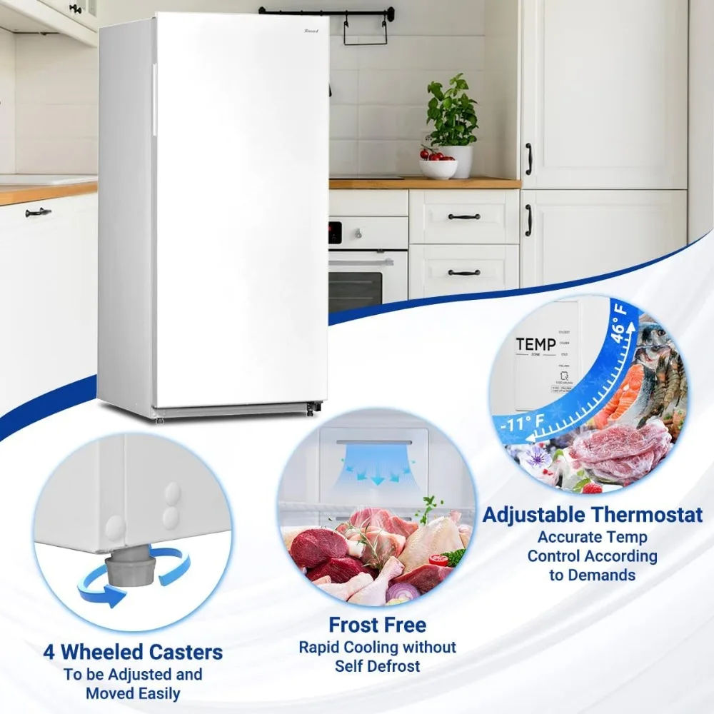 14 cubic feet convertible freezer, vertical freezer compartment, vertical single door refrigerator, suitable for household use