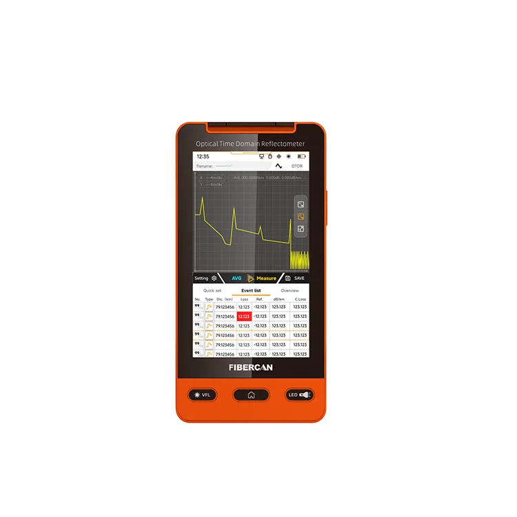 Portable OTDR 1310/1550nm 36/34dB Optical Time-domain Reflectometer with 10mw VFL