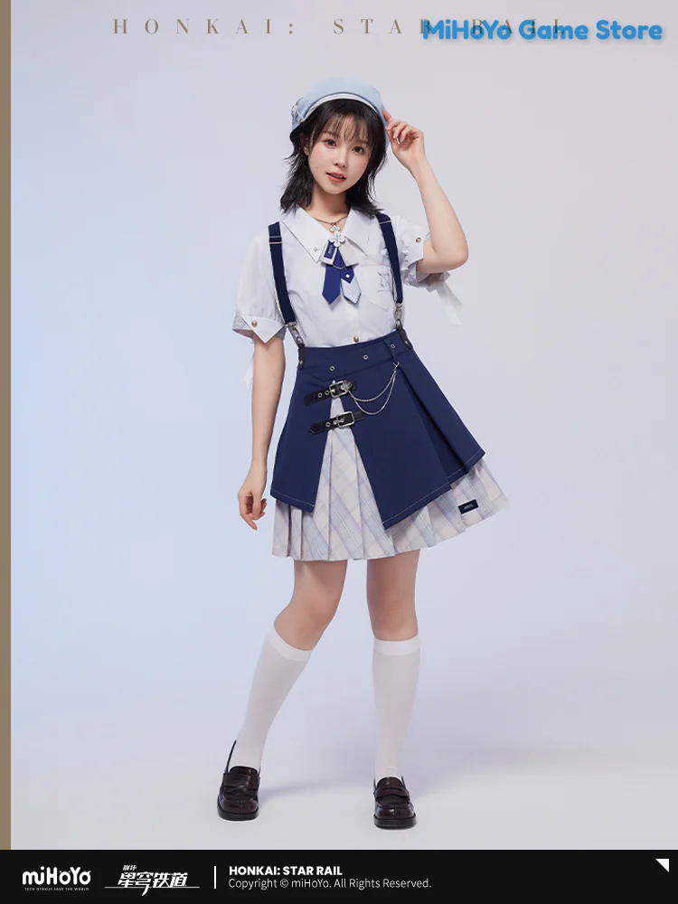 

[Genuine] March 7th Skirt MiHoYo Original Honkai:Star Rail March 7 Theme Impression Series Skirt Couple Dress Doujin Cosplay