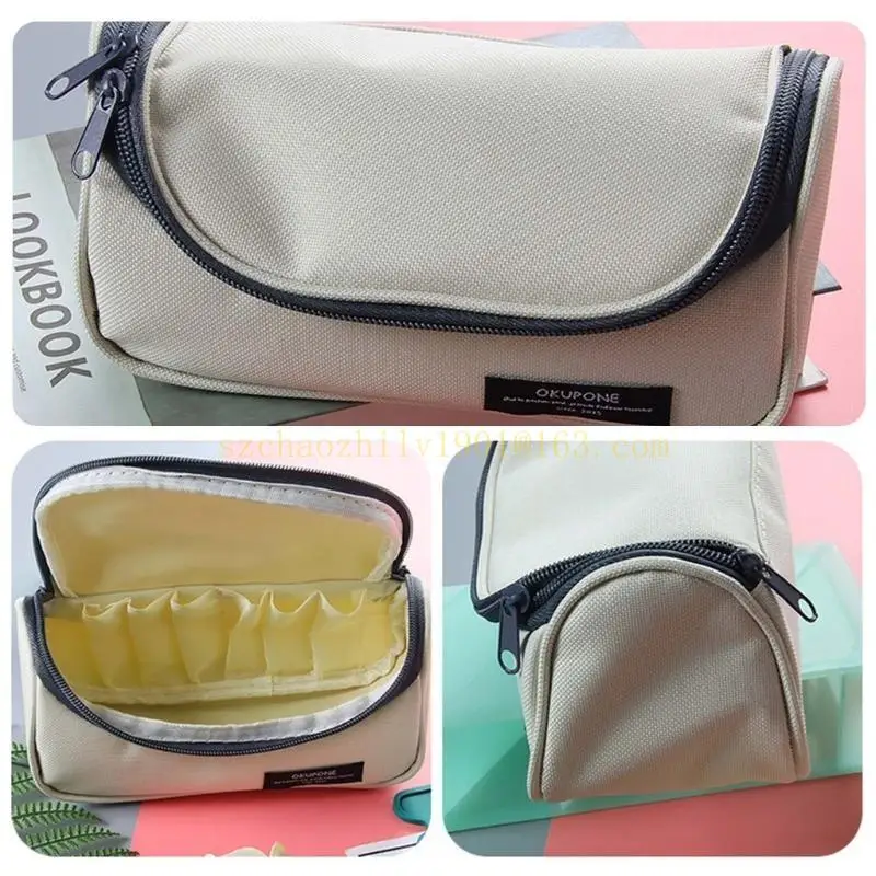 62KA Oxford Compartments PEN BEACT مع هدية حقيبة تخزين ZIPPER للطلاب