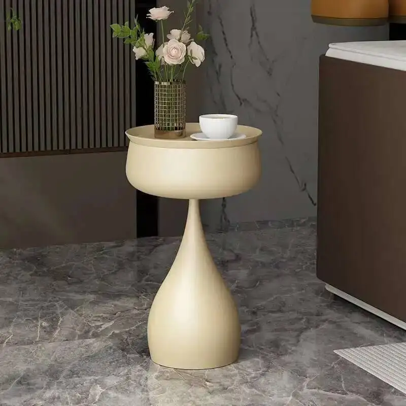 

Iron Living Room Sofa Metal Side Wrought Table Storage Coffee Table Balcony Round Side Table Bedroom Bedside Sides Tables