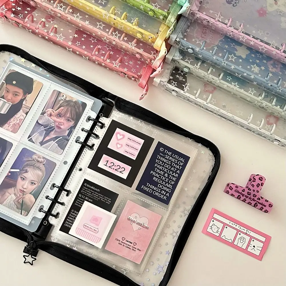 A5 Binder Photo Album Cover Korea Style Simple Photo Collect Book Cover Transparent Exquisite Card Binder Pack Girls Gifts