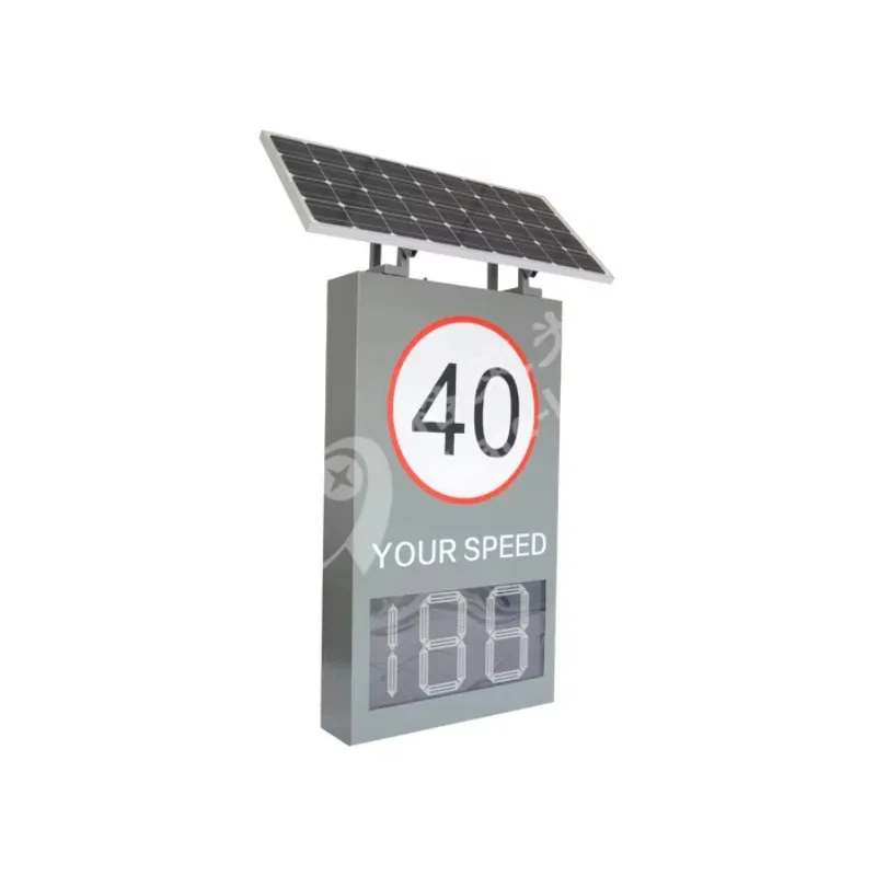 Solar Radar Speed Limit LED Sign Outdoor Road Safety Digital Speed Indicator