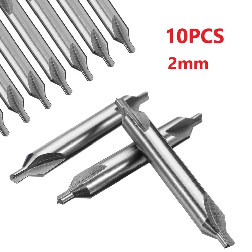 10pcs High Speed Steel Countersinks  60 Degree Angle  Durable and Easy to Handle Center Drill Bits for Center Hole Machining