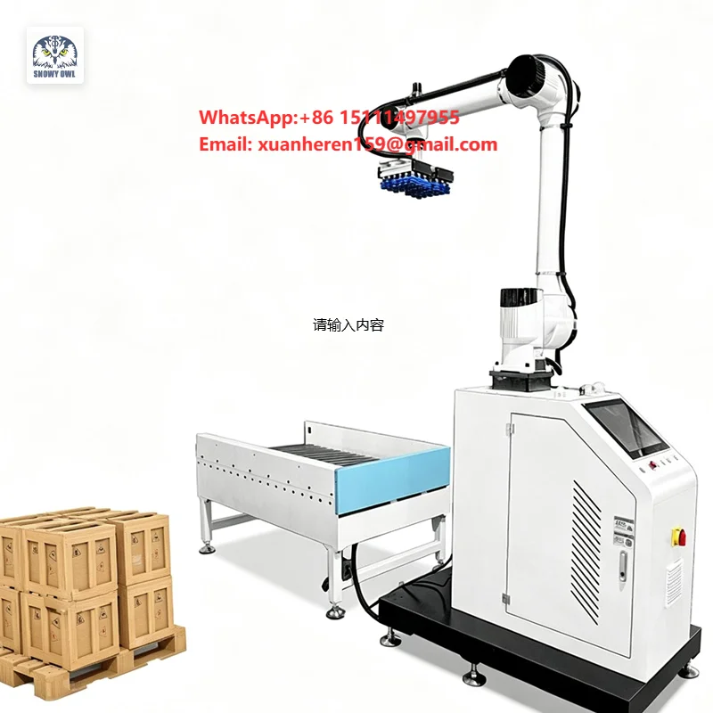 Automatic Low Cost Pick and Place Collaborative Robot Cobot Arm Palletizer for Milk Juice Production Line