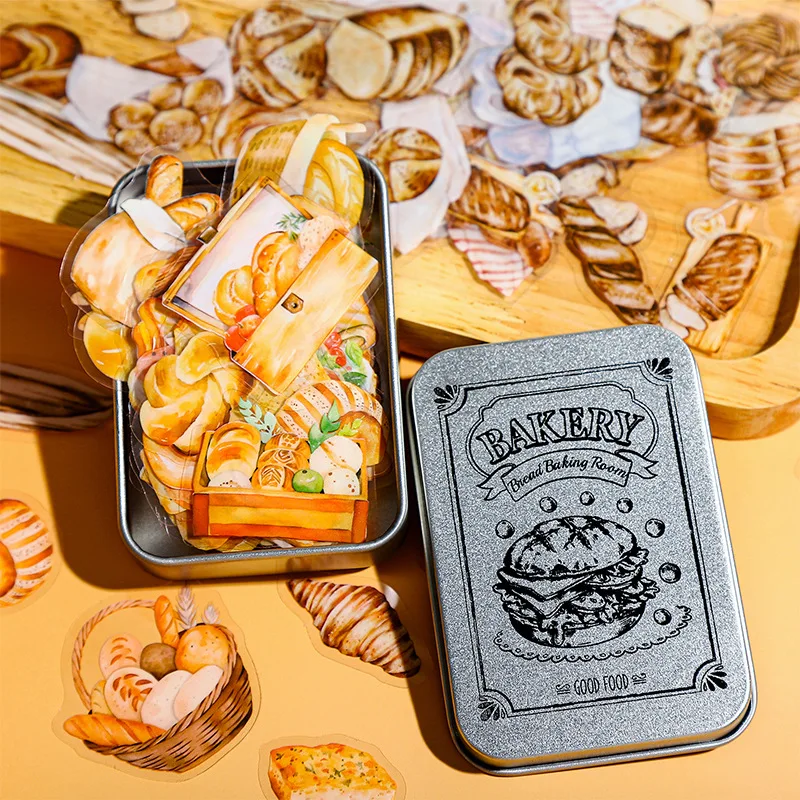 Mr. Paper, Bread Baking Room Bread Theme Character Sticker Pack, Scrapbook Notebook Phone Case Diary Decorative Stickers