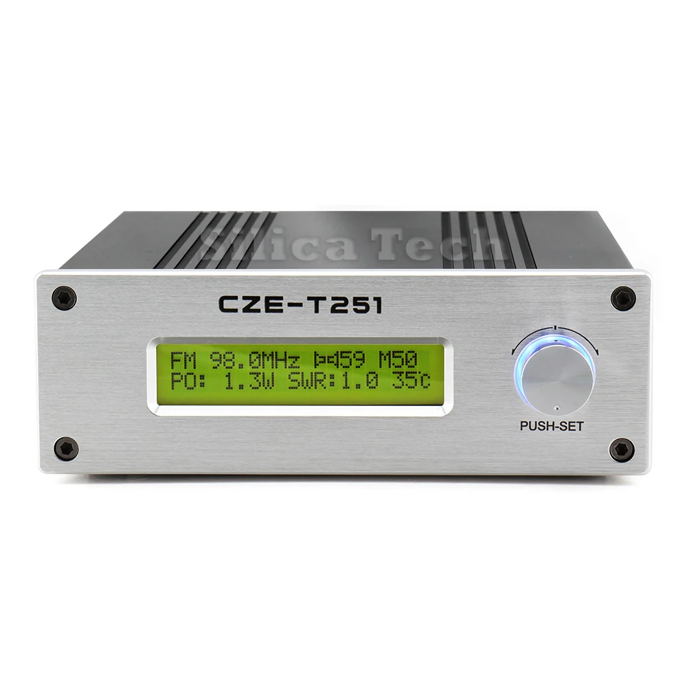Transmissor estéreo FM ajustável, estação de rádio, conector NJ