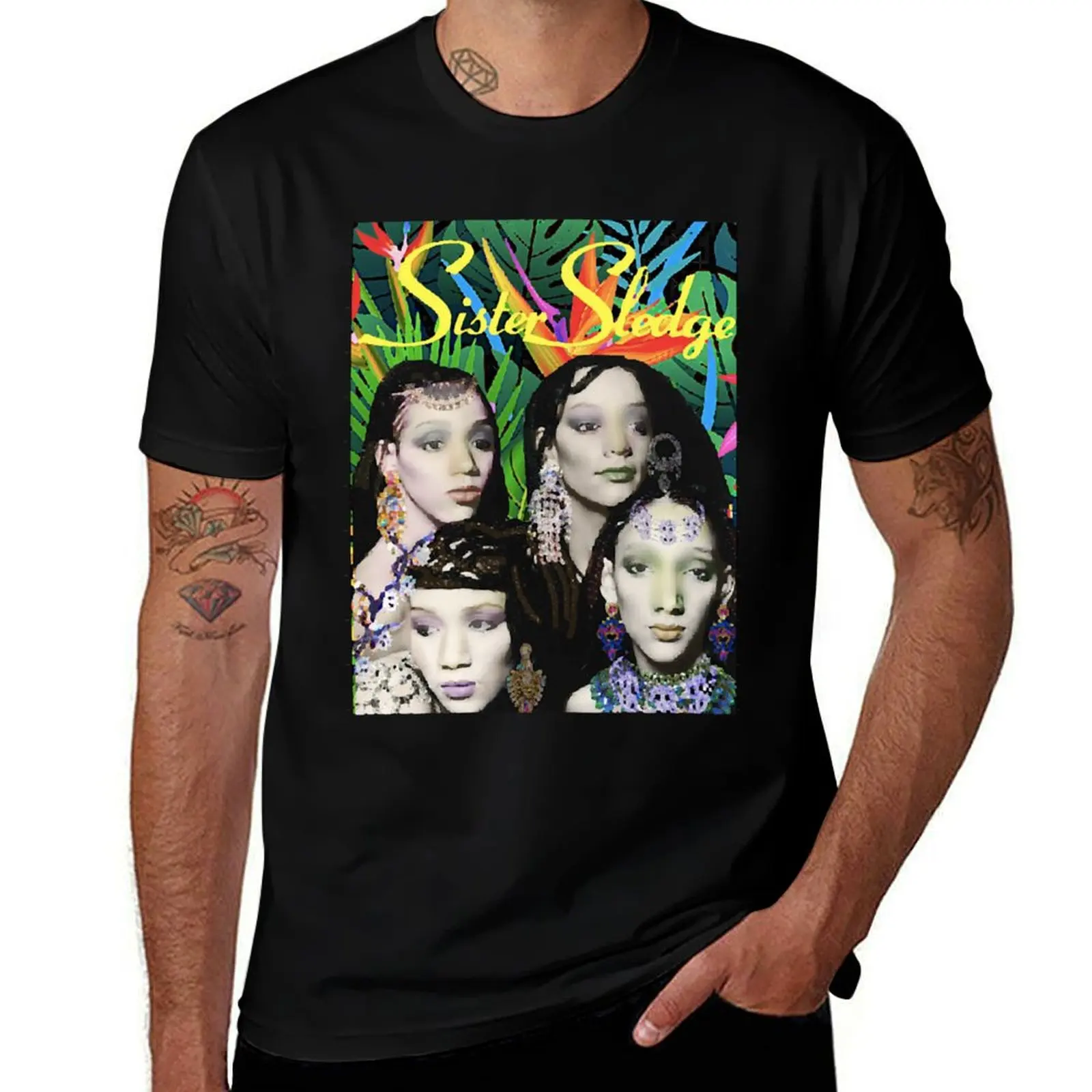 SISTER SLEDGE T-Shirt plus sizes vintage clothes cotton t shirt men