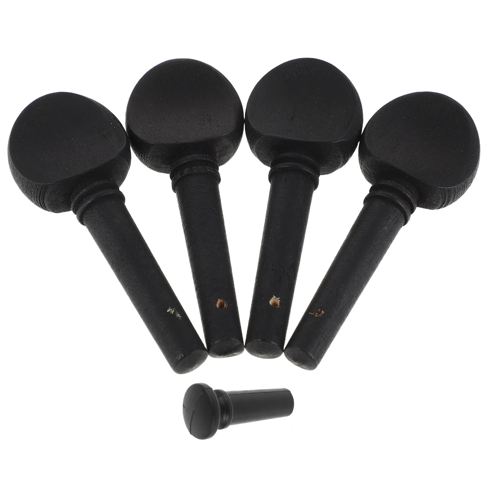 

1 set 1 Set Black Wooden Violin Tuning Pegs 4/4 Size With Endpin For Stable Tuning Replacement Parts Small Violin Accessories