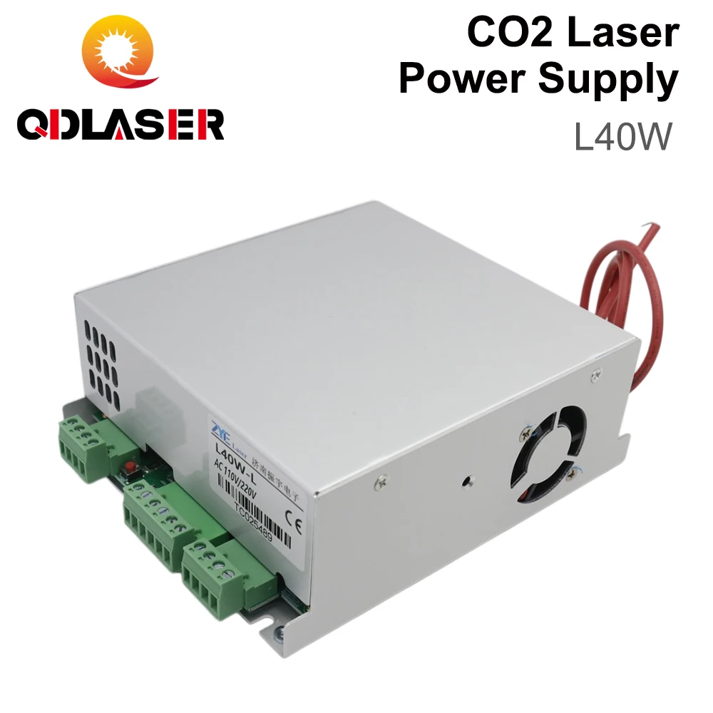 QDLASER 40W CO2 Laser Power Supply L40W 110V/220V for Laser Tube Engraving Cutting Machine Model A