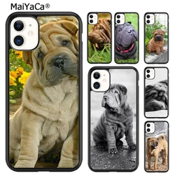 MaiYaCa shar pei Mum Dog Phone Case For iPhone 16 15 14 plus XR XS 11 12 13 pro max Shell Cover coque