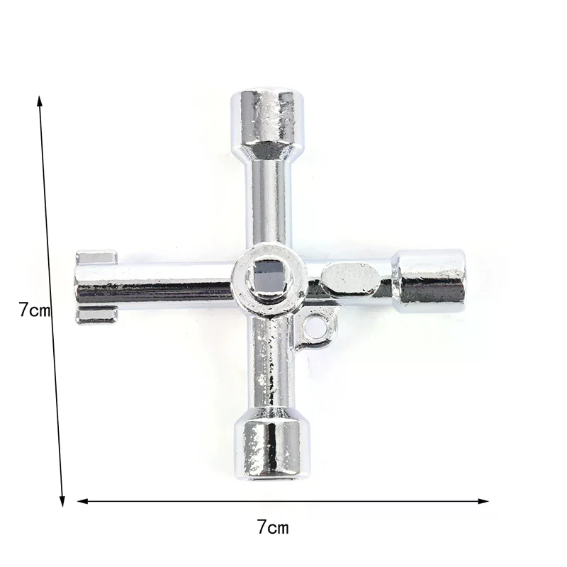 Multifunción 4 en 1 llave cruzada Universal llave triangular gabinete válvula aleación