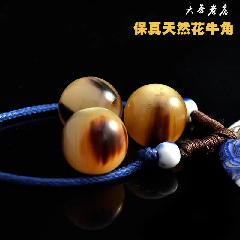 Tibetan-style natural white buffalo horn , loose for DIY Bodhi bracelets, round beads, and accessories
