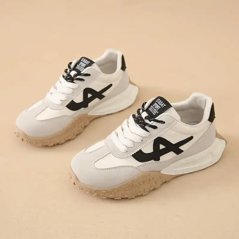 أحذية رياضية دائرية الأنف Ete أحذية رياضية لطيفة ذات قصة عالية أحذية رياضية طويلة للسيدات طقم رياضي كلاسيكي شعبي #2