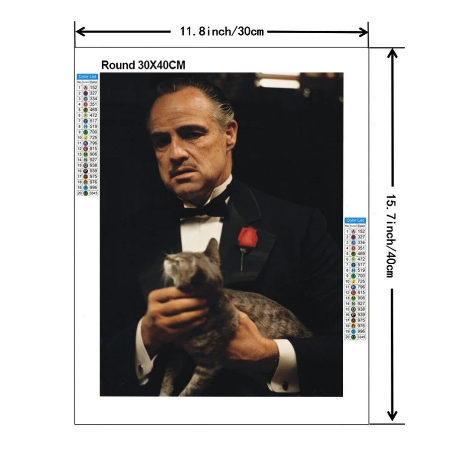 5D The Godfather Film Diamond Painting American Gangster Movies Wall Art Cross Stitch Embroidery Picture Mosaic Craft Home Decor