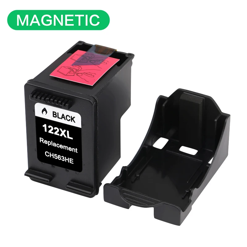 1set  Magnetic Compatible Black Ink Cartridge HP122 for HP 122 XL Deskjet 1000 1050 2000 2050 1510 3050 3000 3050A Printer 122XL