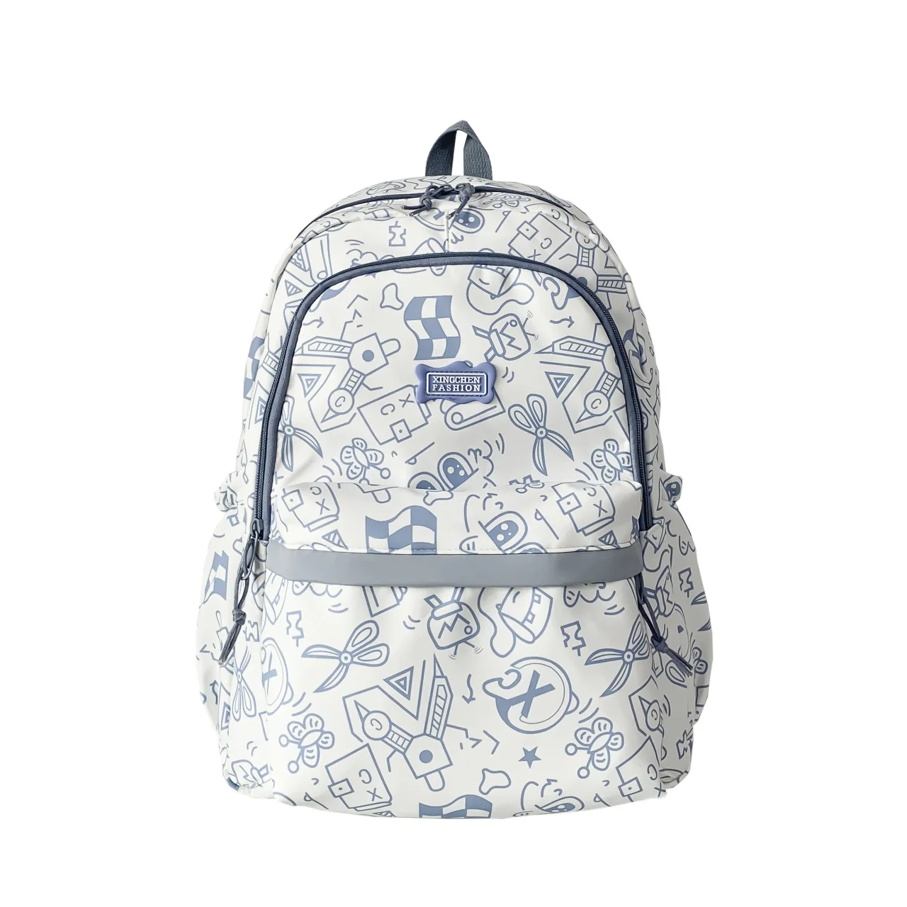 New casual printed graffiti backpack for Japanese elementary school students, simple and sweet backpack school bag mochilas