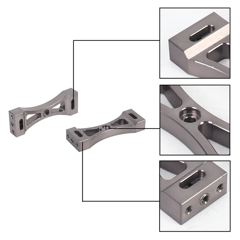 RC Car Metal Bracket Kit, Peças DIY, Atualização, WPL B1 B14 B16 B24 C14 C24 B36 MN D90 D91, 2 unidades