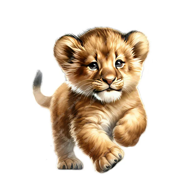 Three Ratels CD188 Cute little lion Animal wall stickers for home decoration car body decals