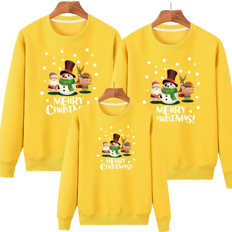 Mom Dad Baby Matching Sweatshirt Family Look Winter Family Christmas Jersey Xmas Jumper Shirt Couple Kids Baby Santa Sweaters