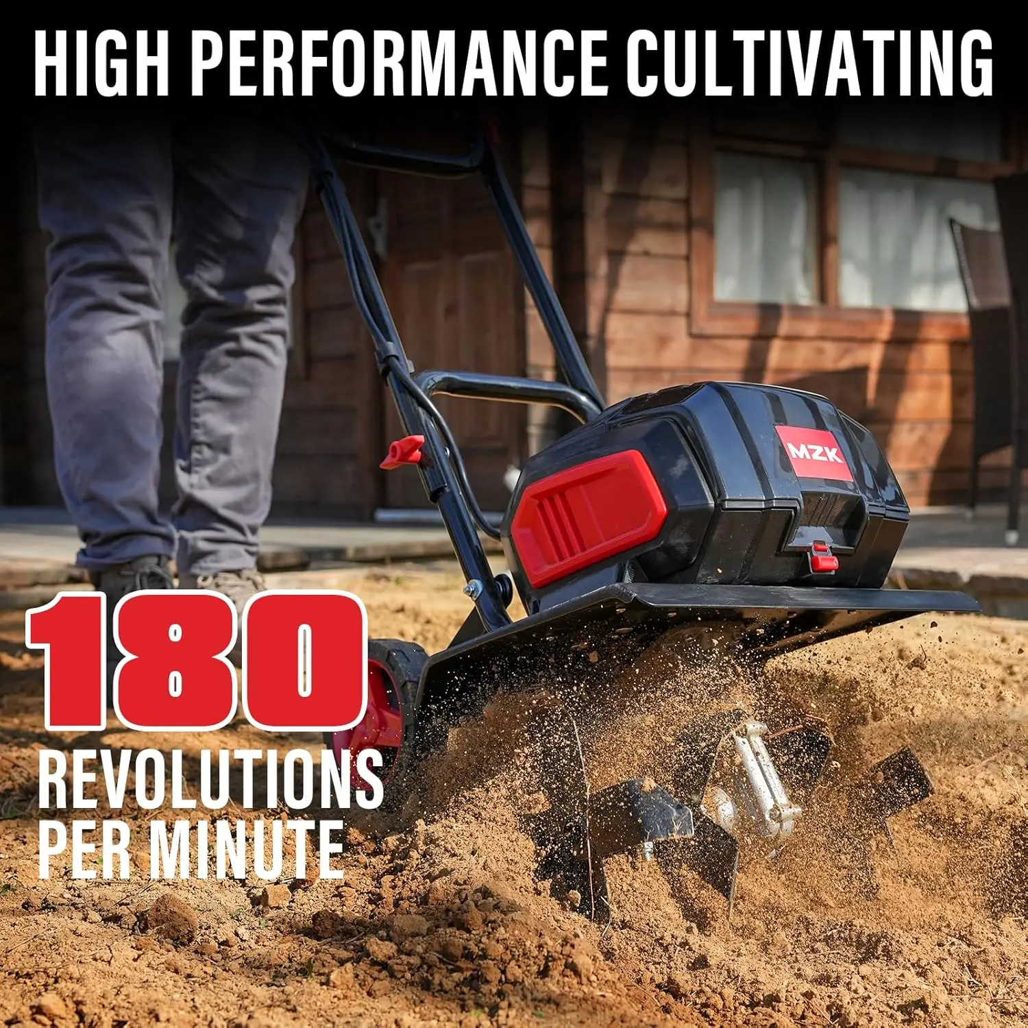 حراثة حديقة لاسلكية مقاس 12 بوصة، عرض 12 بوصة وعمق 8.6 بوصة، أداة زراعة حديقة تعمل بالبطارية للحديقة/البستنة