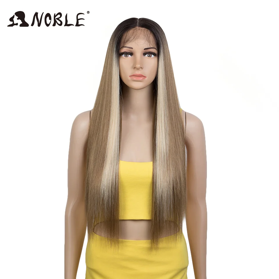 نوبل الاصطناعية الدانتيل شعر مستعار أمامي 30 بوصة 13x7 مستقيم كامل الدانتيل شعر مستعار أمامي الدانتيل جزء شعر مستعار تسليط الضوء على العسل البني الباروكات للنساء شعر مستعار