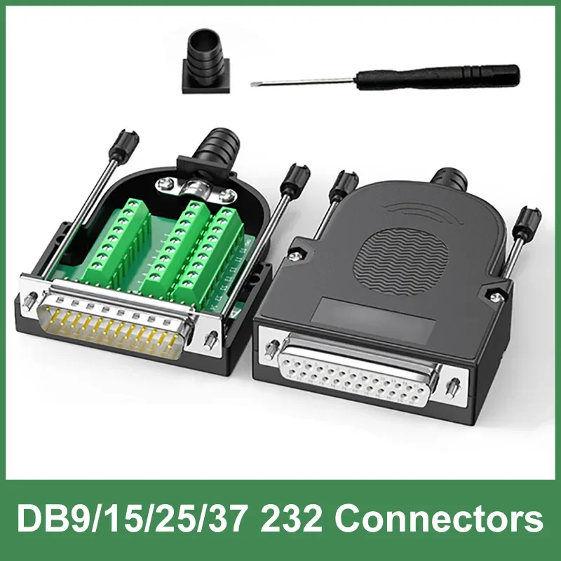 DB9 DB15 DB25 DB26 Male Female Plug 3+9 VGA Breakout Connector Solderless 9Pin 15Pin 25Pin 26Pin 37Pin D-SUB RS232 Connector