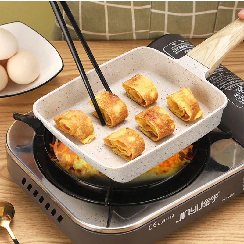 Master Star Tamagoyaki Making Rectangle Frying Pans Non-Stick PFOA FREE Small Crepe Pan Induction Cooker images - 6