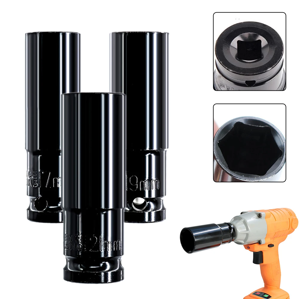 

Electric Wrench Lithium Wrench Socket Wrench Lithium Wrench Hexagon Wearable 3pcs Set Black HSS Socket Wrenches