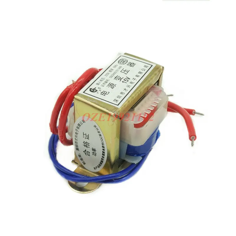 1PC Electric Power Transformer 2W Power 220V 50Hz Input 6V/9V/12V/15V/18V/24V/30V/36V Output 47mm Mounting EI 35X15