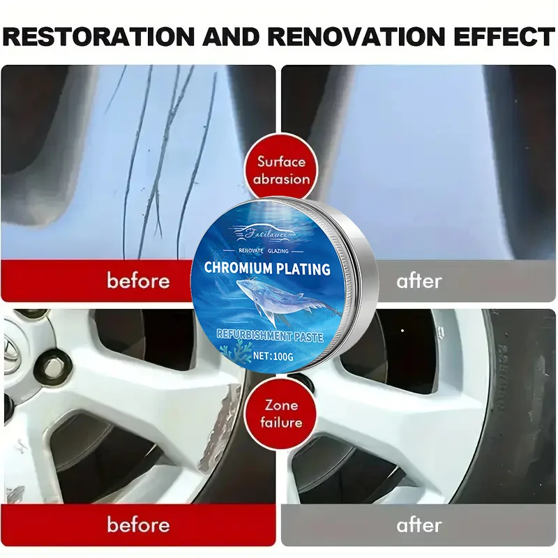 طقم إصلاح عجلة الدراجة النارية العالمي 100 جرام، طقم إصلاح خدوش عجلة السيارة، تلميع تجديد العجلات، عامل إصلاح الارتداء لإعادة الإعادة