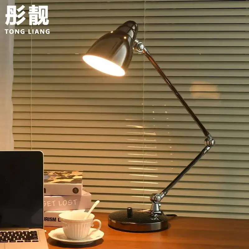 Office Reading LED Metal Table Lamp with Nordic Creative, Simple and Modern Design Desk Folding Long - Arm Metal Table Lamp